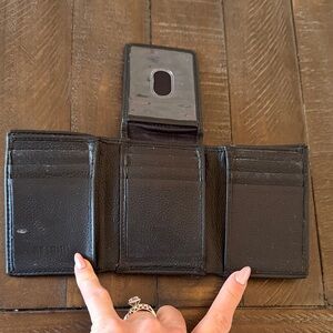 Black Leather Men's Wallet RFID